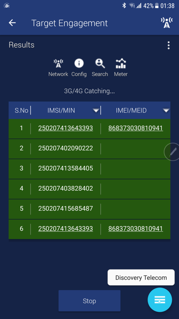 IMSI CATCHER Application - Discovery Telecom