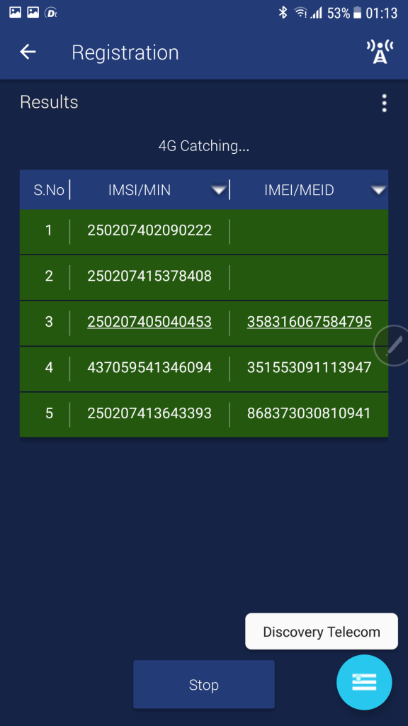 IMSI CATCHER Application - Discovery Telecom